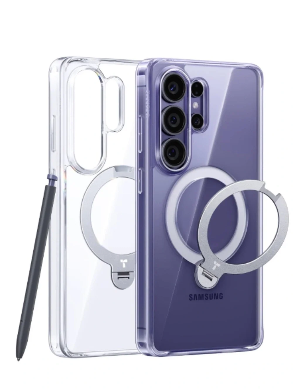 TORRAS Q3 Spin Samsung Galaxy S26 Ultra Clear MagSafe Case 360 Degree Stand